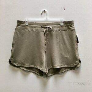 George Women's Plus Drapey Fit Dolphin Hem Shorts Green